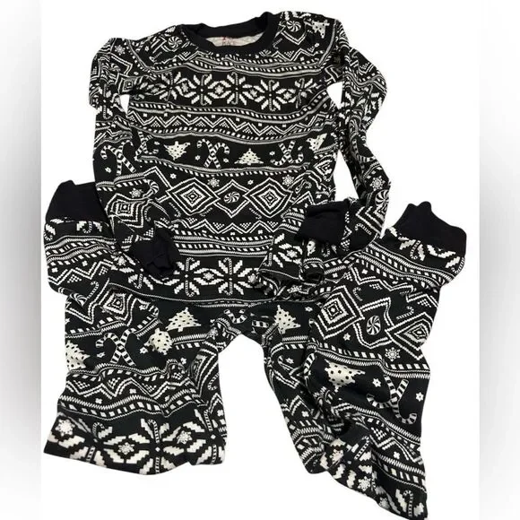 PJ Place Black and White Kids Pajama Set - Picture 3 of 9